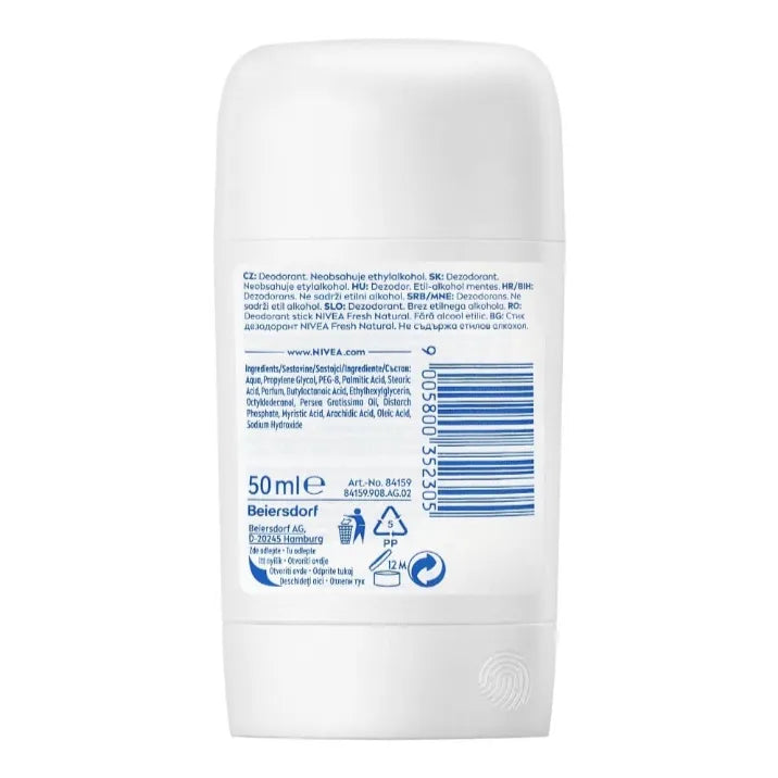 Nivea Fresh Natural Infini Fresh 48 H Antiperspirant Deodorant Stick Nivea