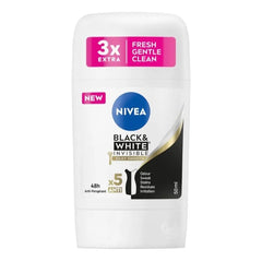 Nivea Black & White Invisible Silky Smooth, 48H Deodorant Stick - 50ml Nivea