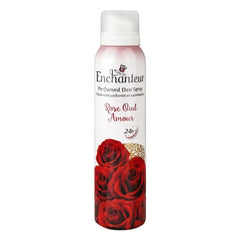 Enchanteur Rose Oud Amour Perfumed Deo Spray, 24 Hours Lasting, For Women - 150ml Enchanteur