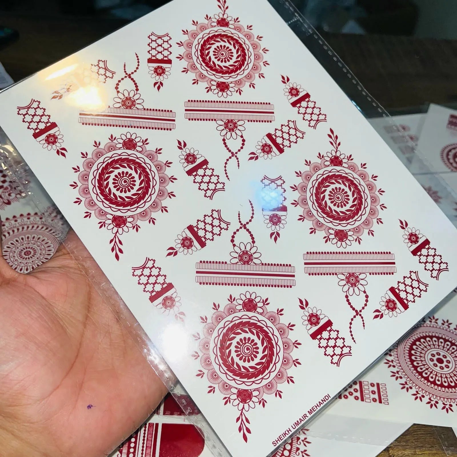 Simple Aesthetic Full Hand Sticker Tatto Mehndi Cosmia.pk