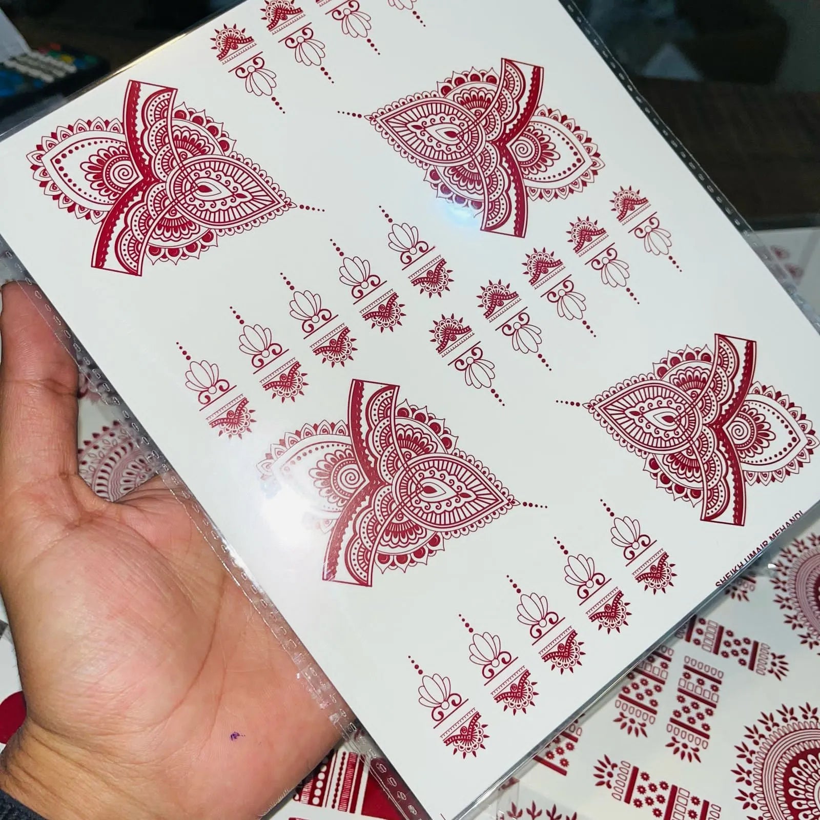 Simple Aesthetic Full Hand Sticker Tatto Mehndi Cosmia.pk