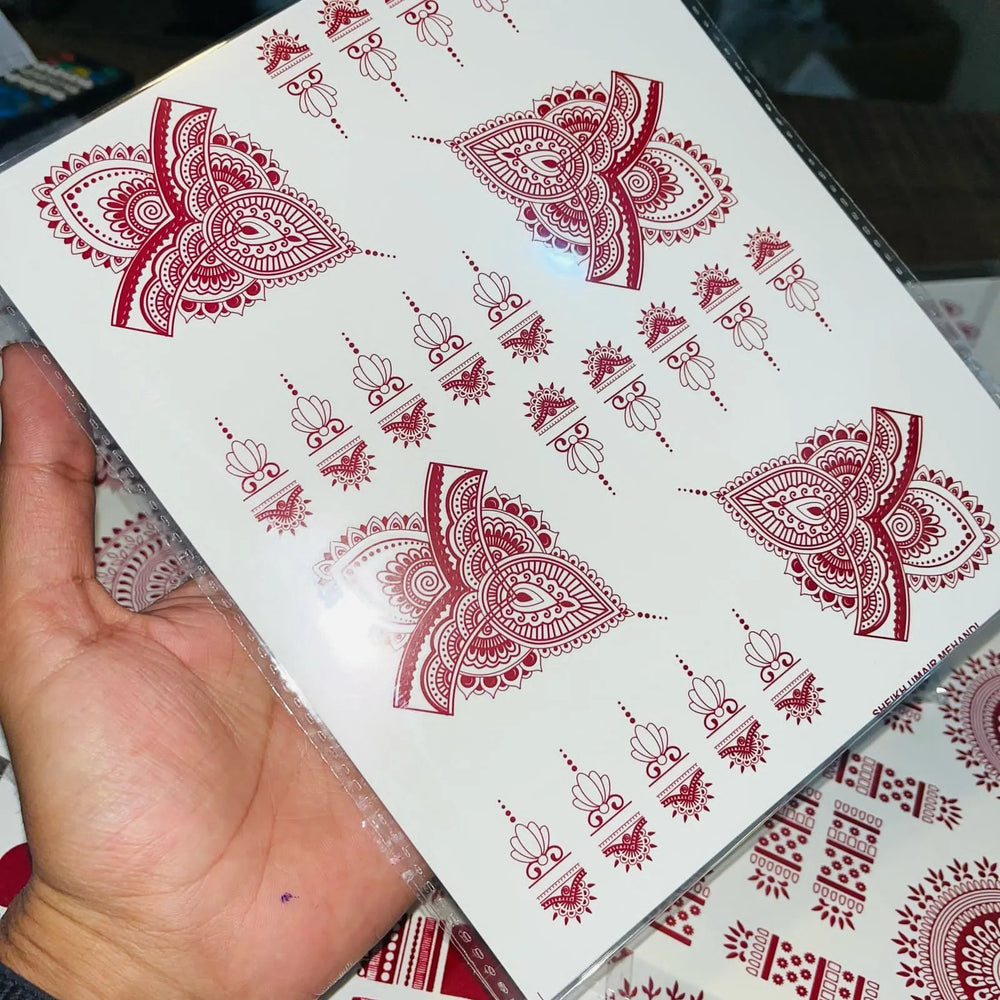Simple Aesthetic Full Hand Sticker Tatto Mehndi Cosmia.pk