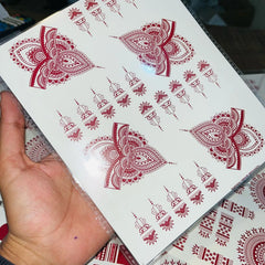 Simple Aesthetic Full Hand Sticker Tatto Mehndi Cosmia.pk