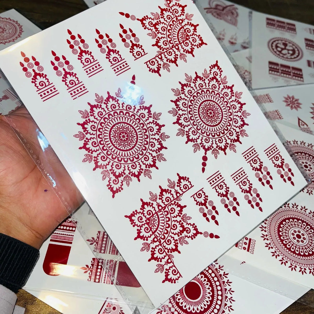 Simple Aesthetic Full Hand Sticker Tatto Mehndi Cosmia.pk
