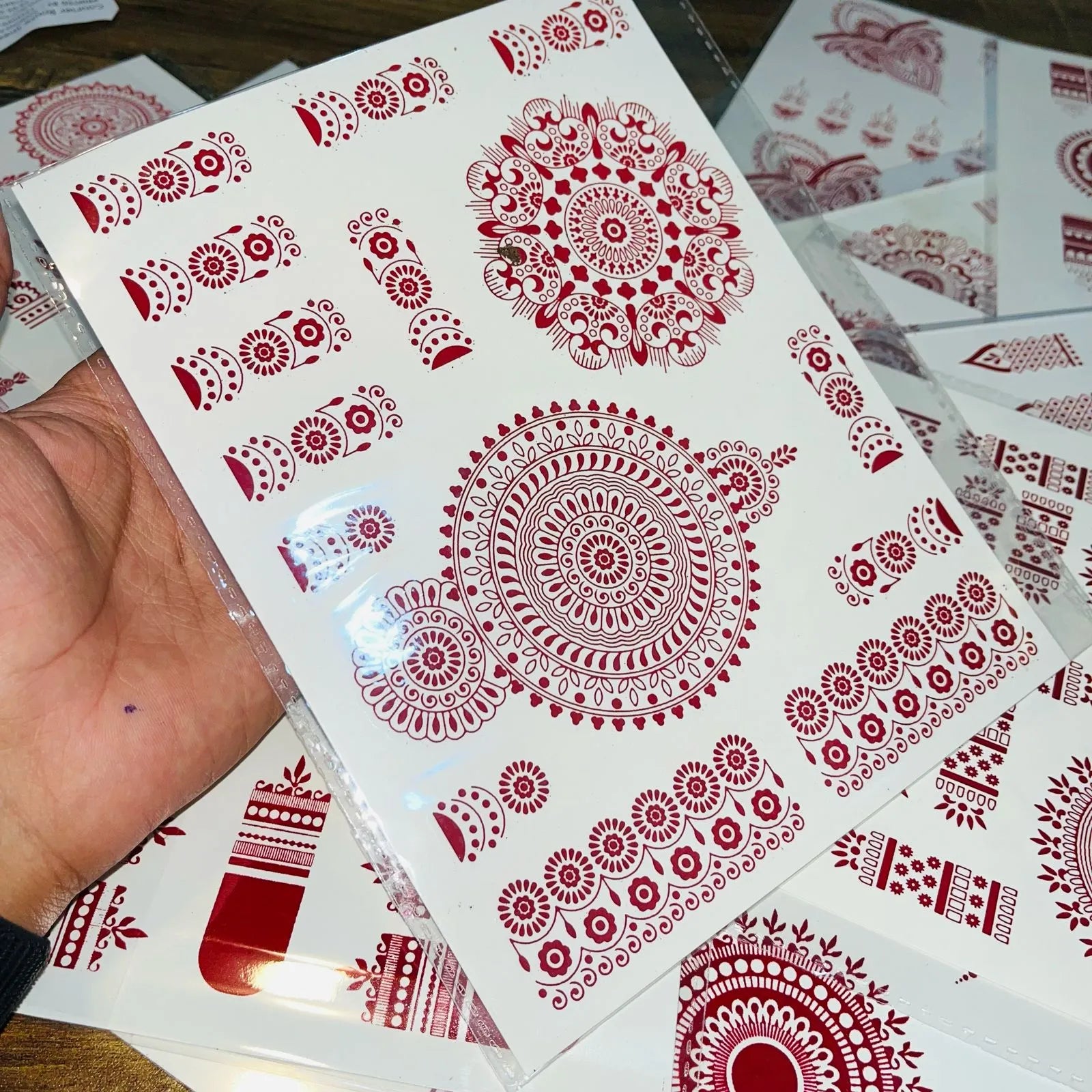 Simple Aesthetic Full Hand Sticker Tatto Mehndi Cosmia.pk