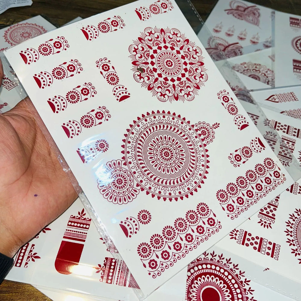 Simple Aesthetic Full Hand Sticker Tatto Mehndi Cosmia.pk