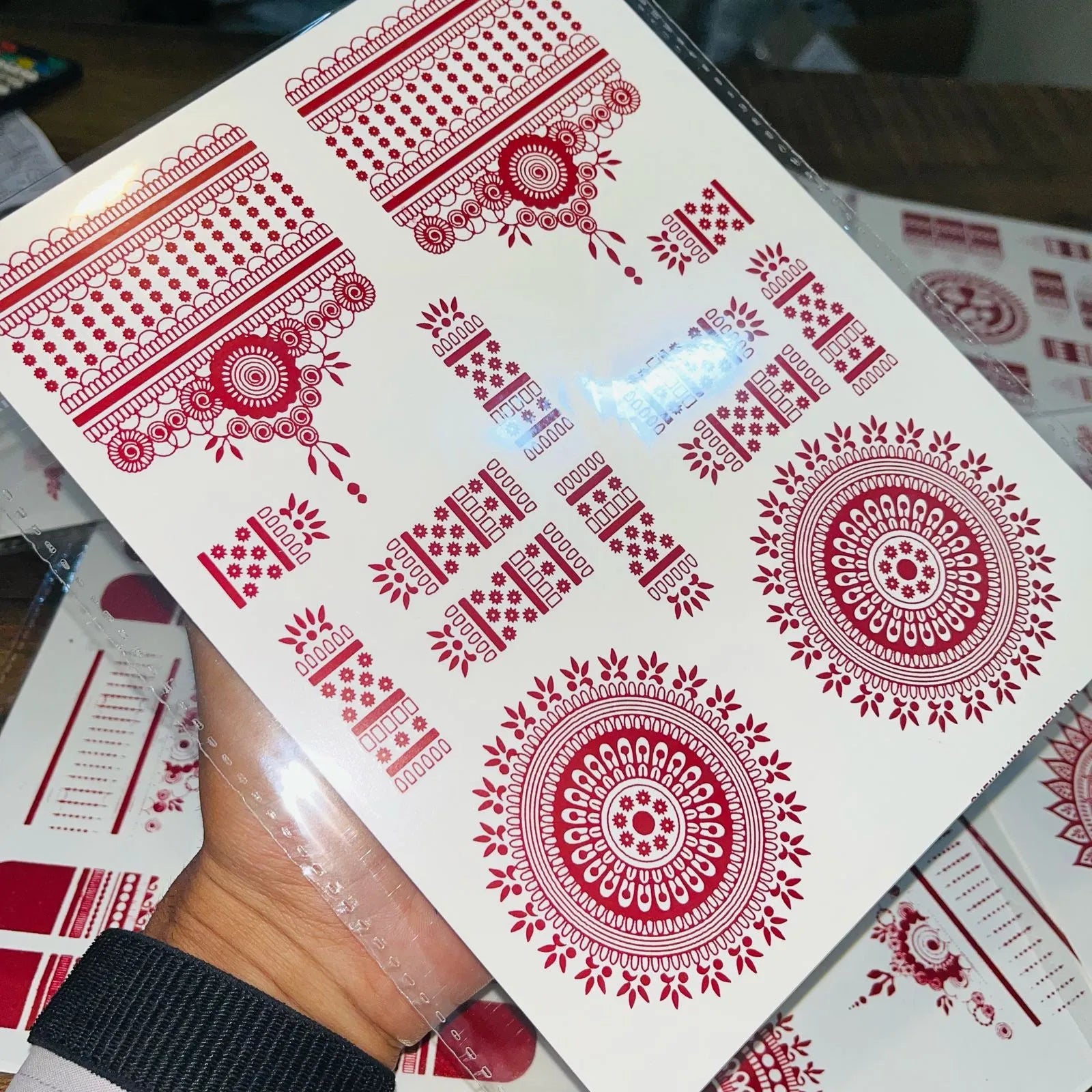 Simple Aesthetic Full Hand Sticker Tatto Mehndi Cosmia.pk