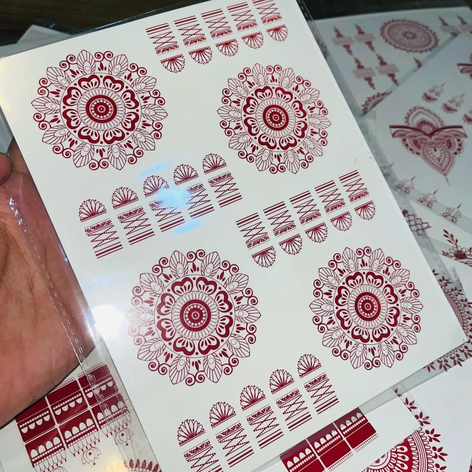 Simple Aesthetic Full Hand Sticker Tatto Mehndi Cosmia.pk