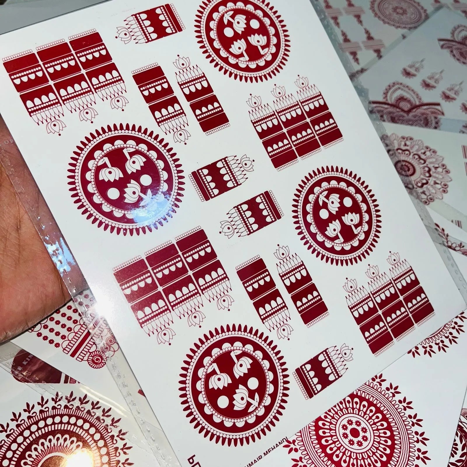 Simple Aesthetic Full Hand Sticker Tatto Mehndi Cosmia.pk