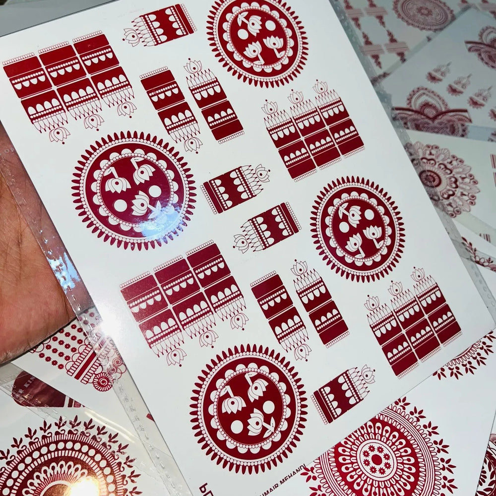 Simple Aesthetic Full Hand Sticker Tatto Mehndi Cosmia.pk