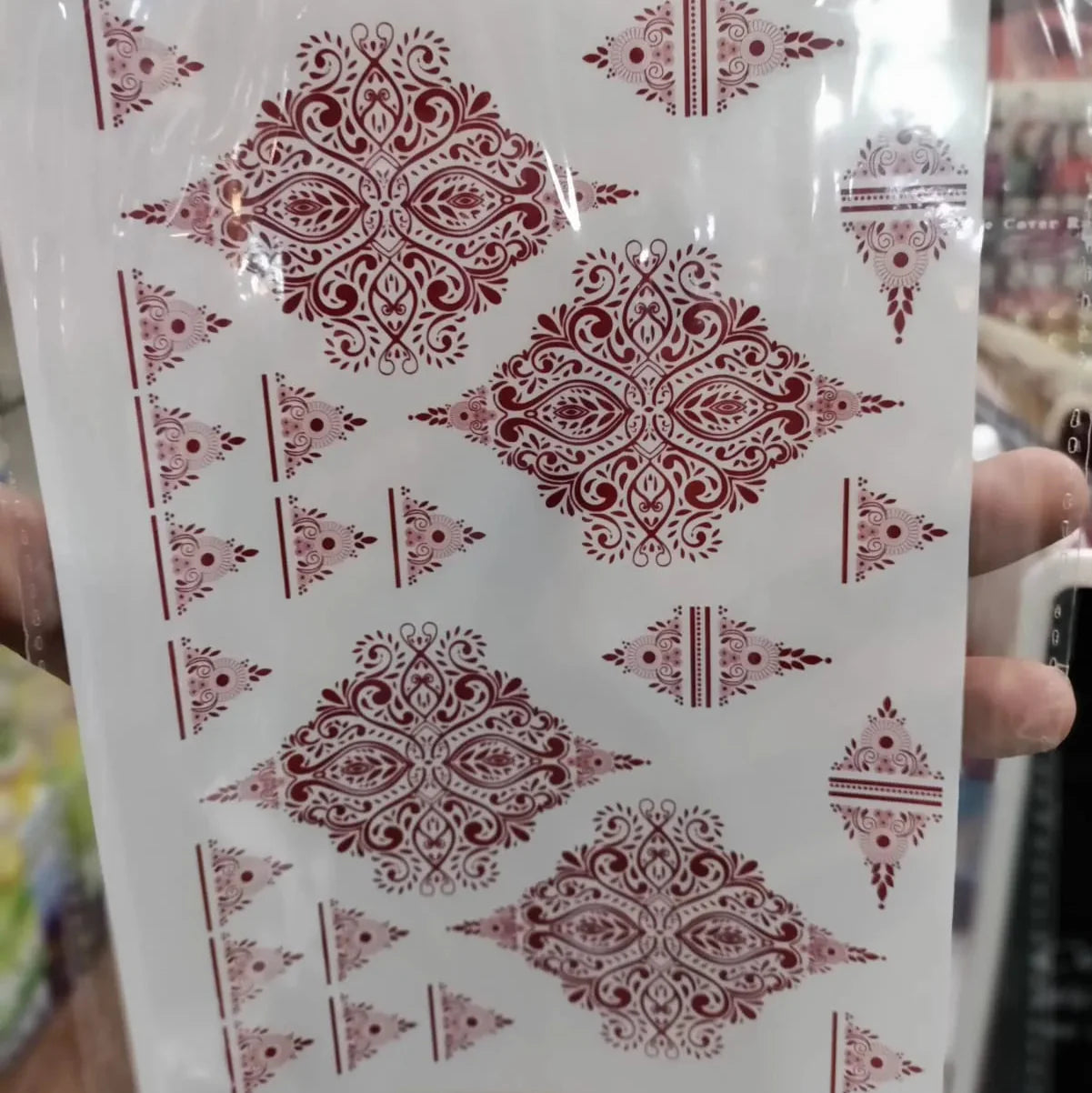 Waterproof Mehndi Tattoo Stickers – Red Henna Designs Cosmia.pk