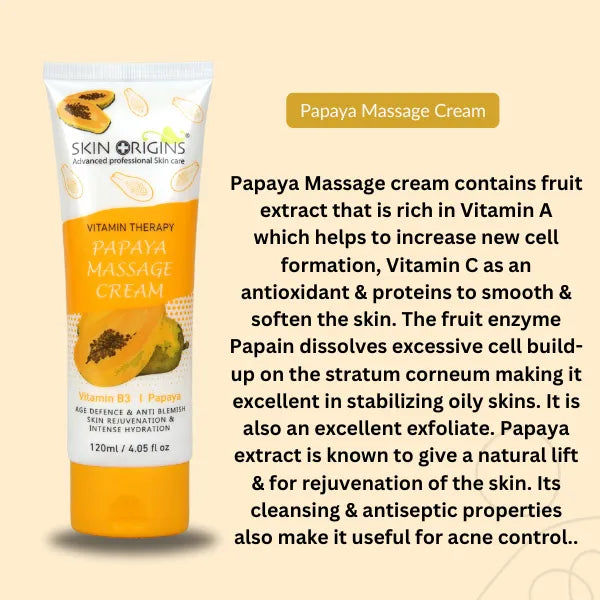 Skin Origins Papaya Massage Cream 120ml Skin Origins