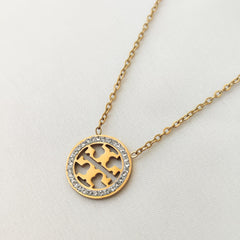 Stainless Steel Tory Stone Studded Necklace Cosmia