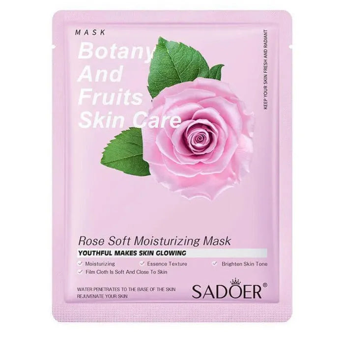 Sadoer Botany And Fruits Rose Moisturizing Face Sheet Mask - 25g Sadoer