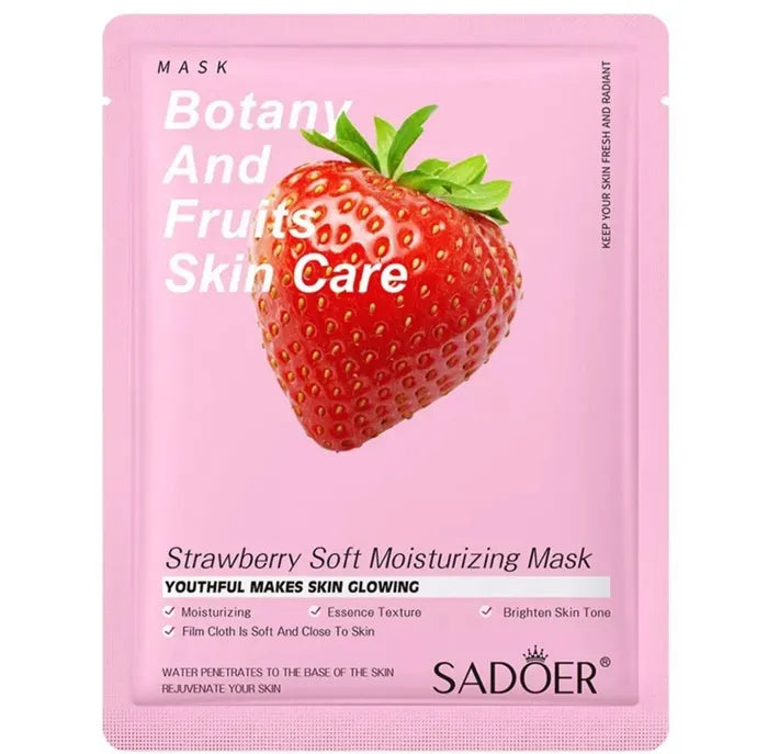 Sadoer Botany And Fruits Strawberry Moisturizing Face Sheet Mask - 25g Sadoer