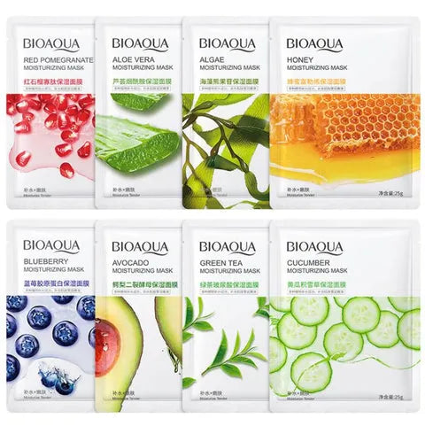 Pack Of 50 Pcs Random Moisturizing , Glowing , Anti Aging Deep Repair Sheet Masks 1x50 Bioaqua