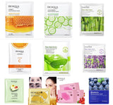BIOAQUA Pack of 25 Moisturizing Facial Face Sheet Mask & Hydrating, Moisturizing, Skin Care Sheet Mask Lip Mask And Eye Mask