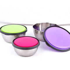 Stainless Steel Food Storage Box Airtight - 3 Pcs Cosmia.pk