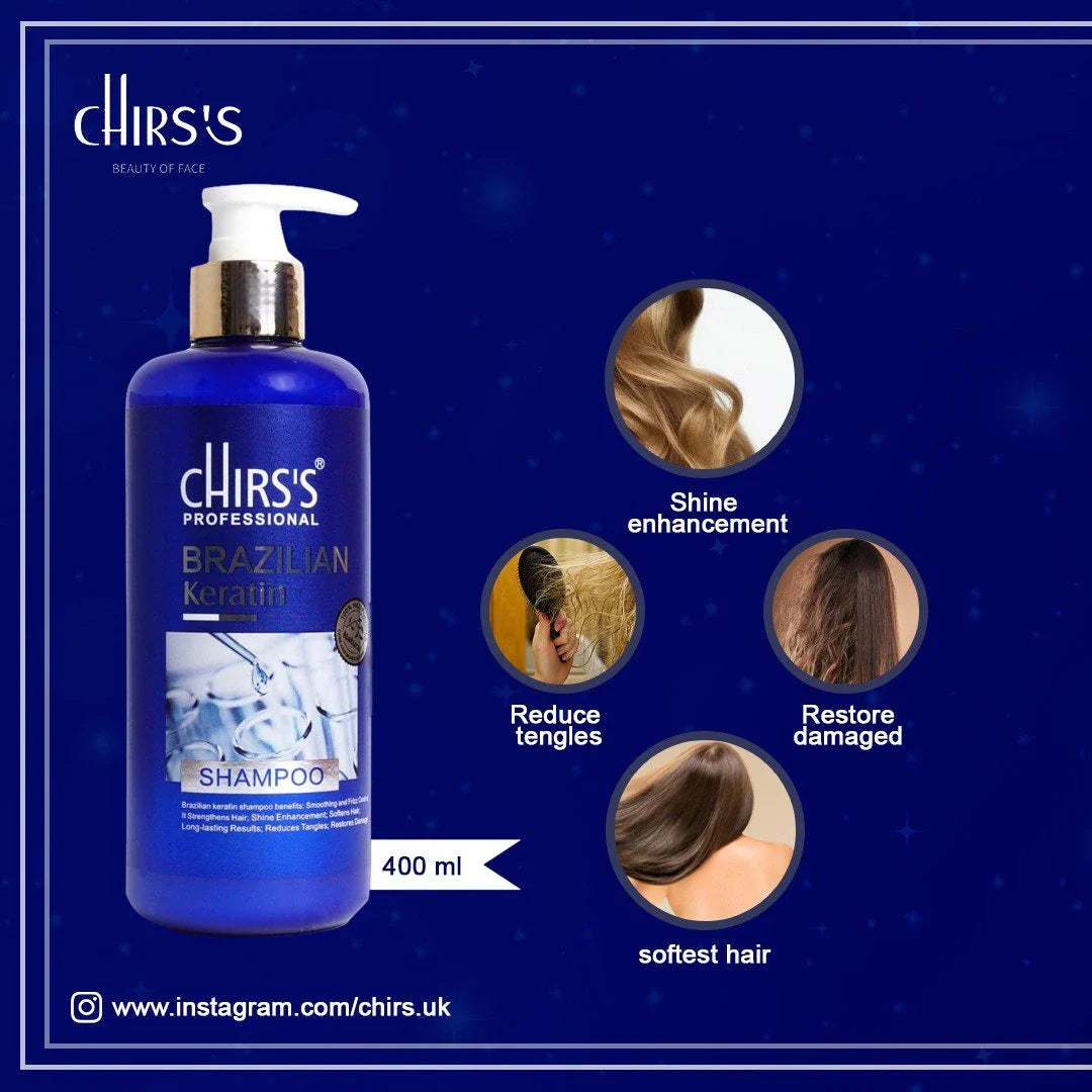 Chirs's Professional Brazelian Keratin Shampoo - 400ml Chirs's