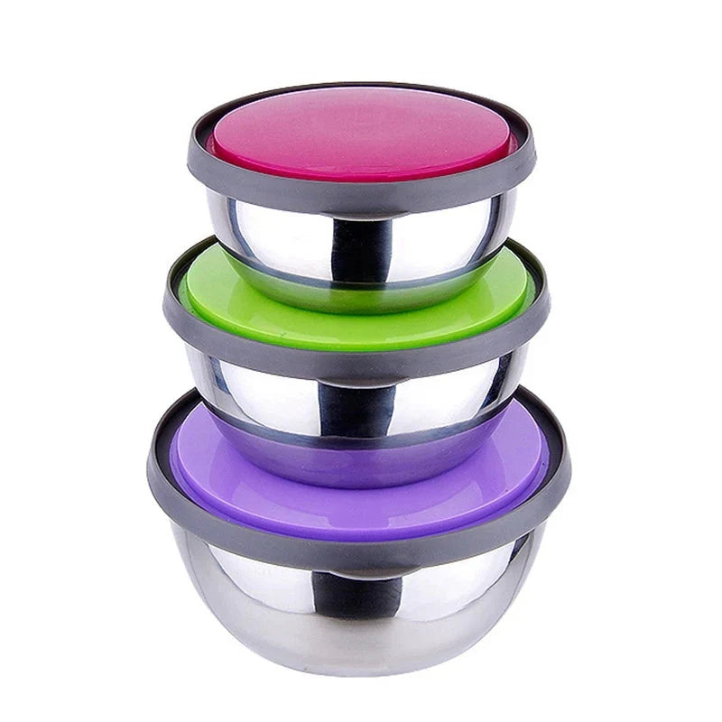 Stainless Steel Food Storage Box Airtight - 3 Pcs Cosmia.pk