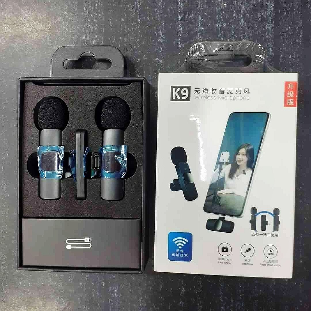 K9 Dual Professional Wireless Type-a, Type-c and Lightning Microphone K9