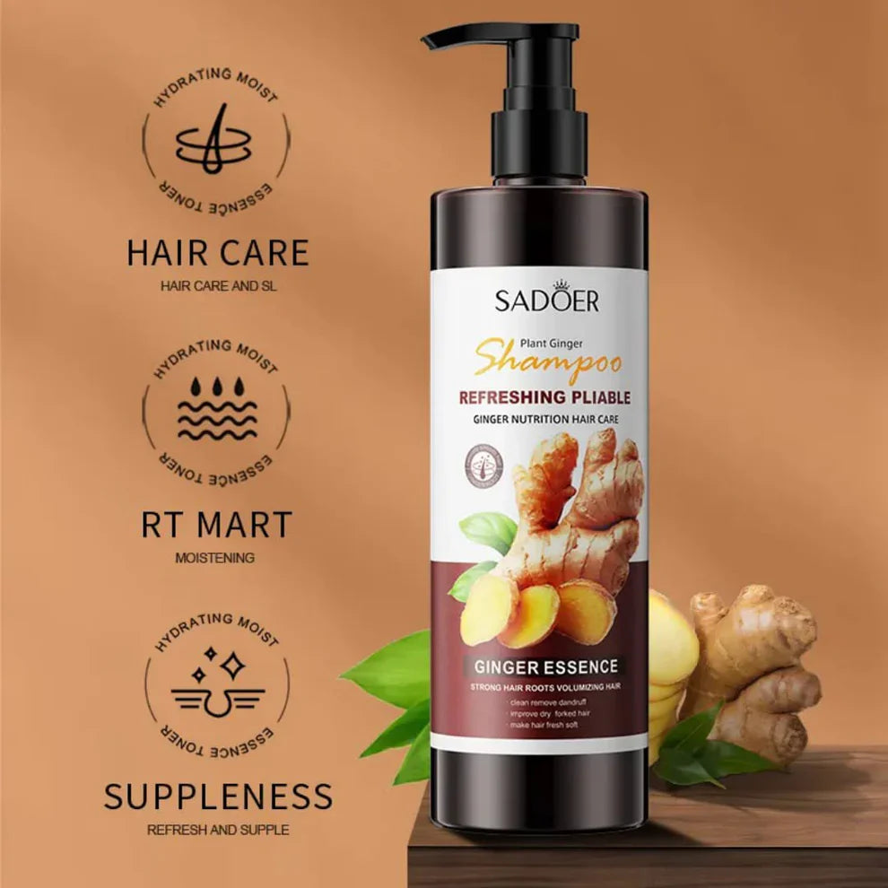 Sadoer Plant Ginger Refreshing Pliable Shampoo - 500ml Sadoer