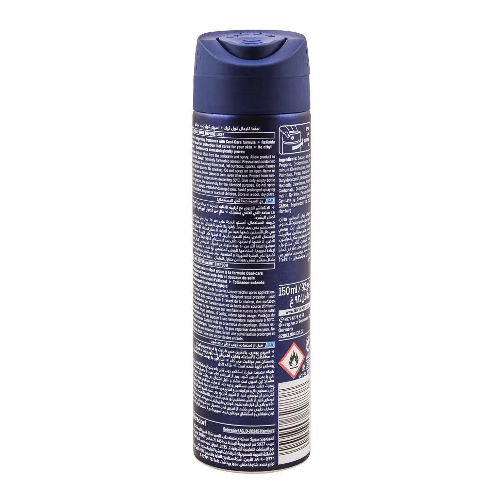 Nivea Men 48H Cool Kick Quick Dry Deodorant Spray - 150ml Nivea