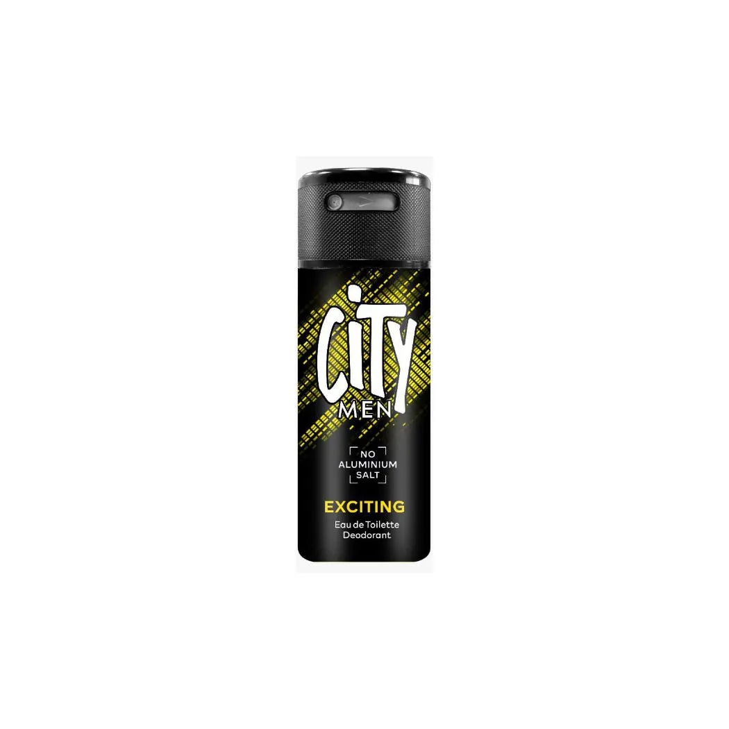 City Men Deodorant Spray For Men Exciting - 150ml City Men