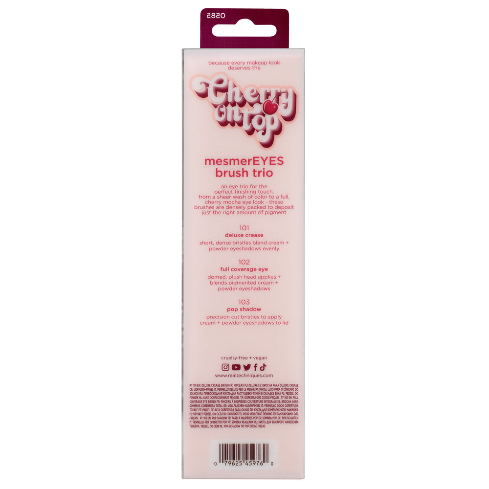Limited Edition Cherry On Top MesmerEYES Brush Trio Cosmia
