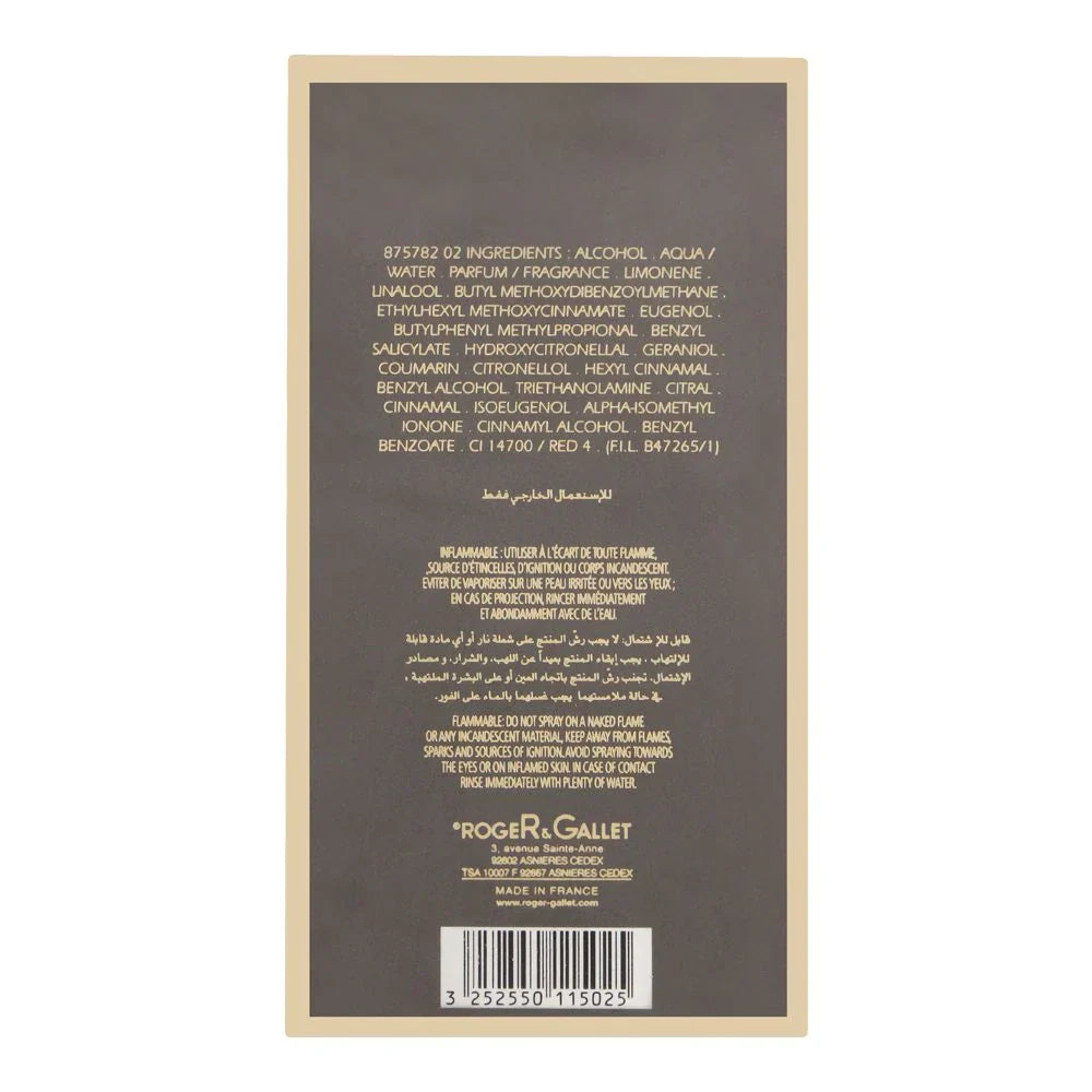 Roger & Gallet Open Perfume for Men Eau de Toilette - 100ml Roger And Gallet