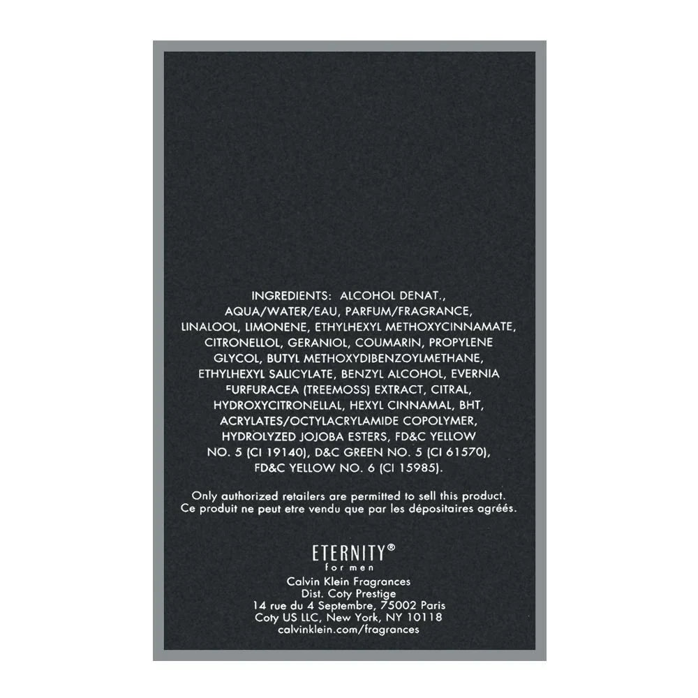 Calvin Klein Eternity For Men Eau De Toilette – 100ml Calvin Klein