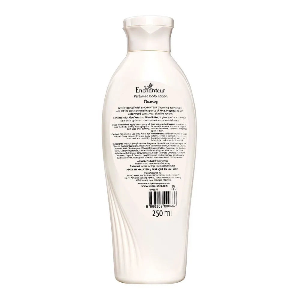 Enchanteur Satin Smooth Charming Perfumed Body Lotion - 250ml Enchanteur