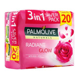 Palmolive Naturals Glow Soap, 3-In-One Pack - 3X145g