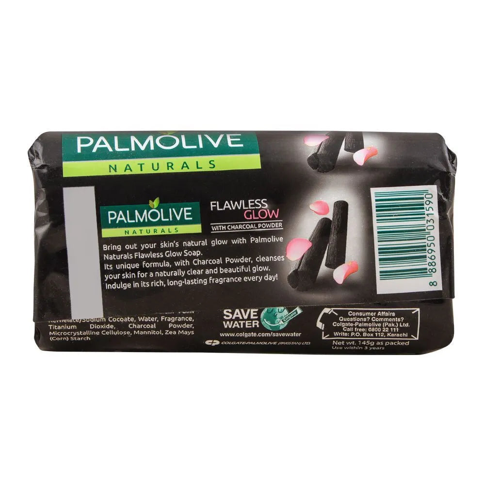 Palmolive Naturals Flawless Glow Soap, With Charcoal Powder -  145g Palmolive