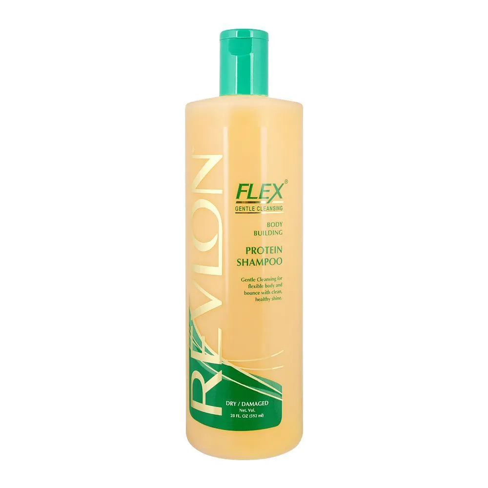 Revlon Flex Gentle Cleansing Protein Shampoo, Body Building, Dry/Damaged Hair, 592ml Revlon