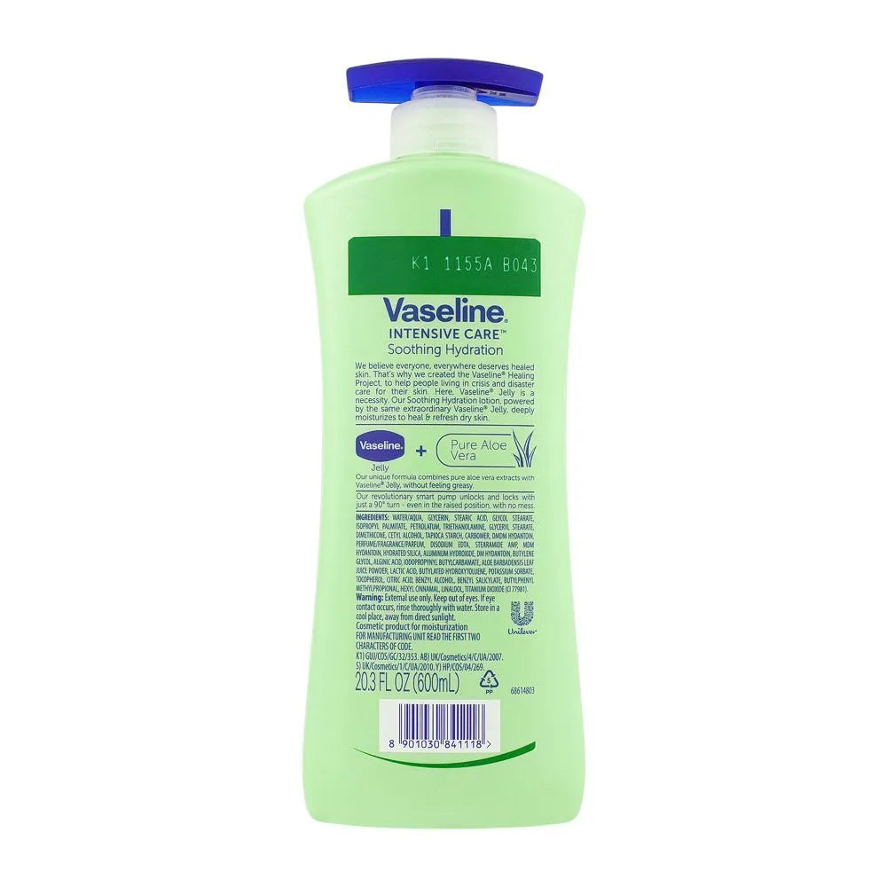 Vaseline Intensive Care Soothing Hydration Aloe Vera Non Greasy Body Vaseline