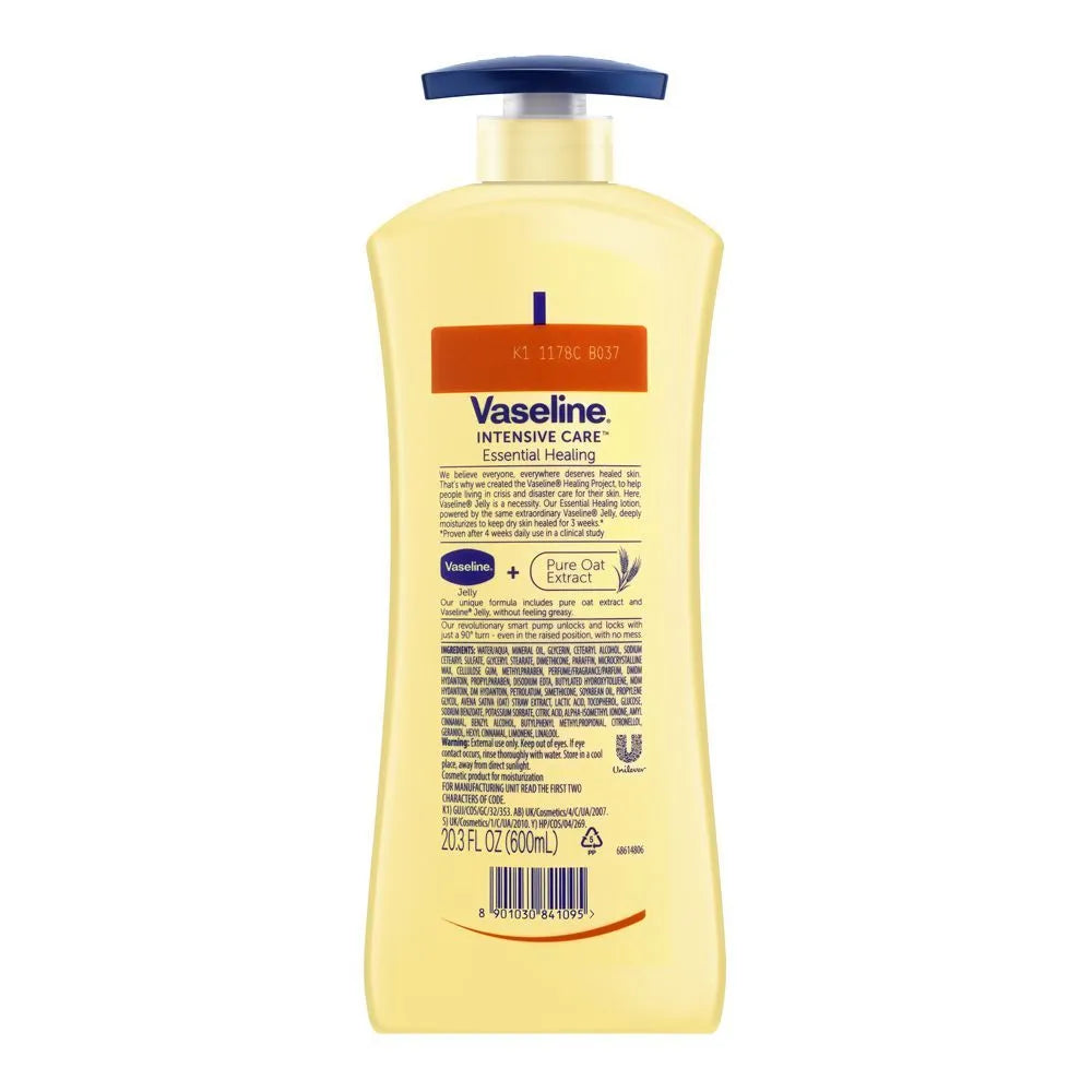 Vaseline Intensive Care Essential Healing Body Lotion, Pump - 600ml Vaseline
