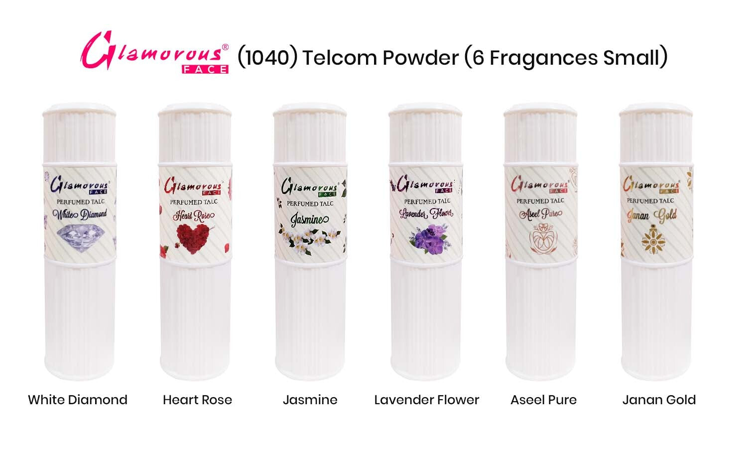 Glamorous Face Talcum Powder Small (6 Fragrances) Glamorous Face