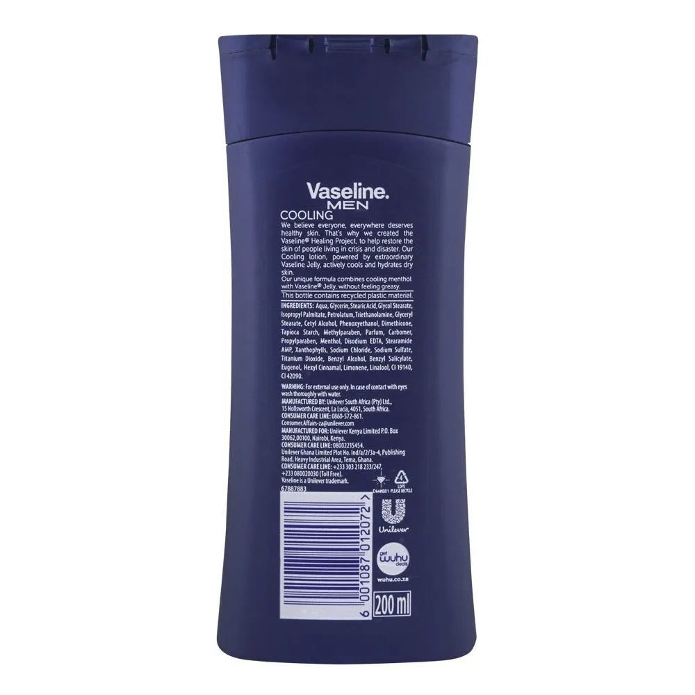 Vaseline Men Cooling 48H Body Lotion - 200ml Vaseline