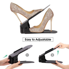 Shoe Organiser Slots - Adjustable Shoe Stacker Holder - Each Cosmia.pk