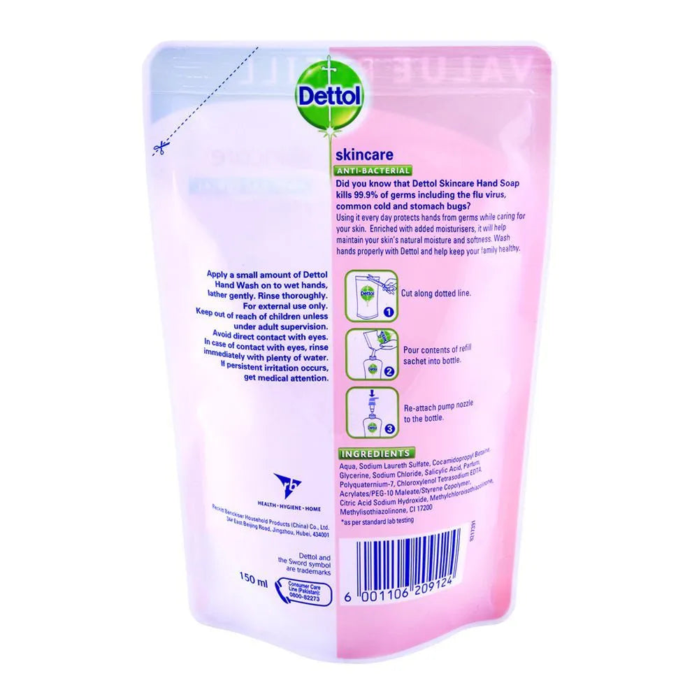 Dettol Skincare Antibacterial Hand Wash Refill – 150 ml Dettol