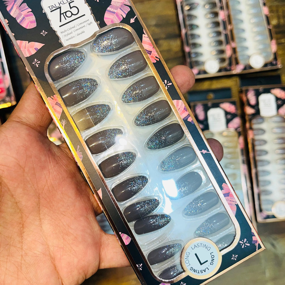 7To5 Talklee Shiny Artifical Nails With Free Stickers Talklee