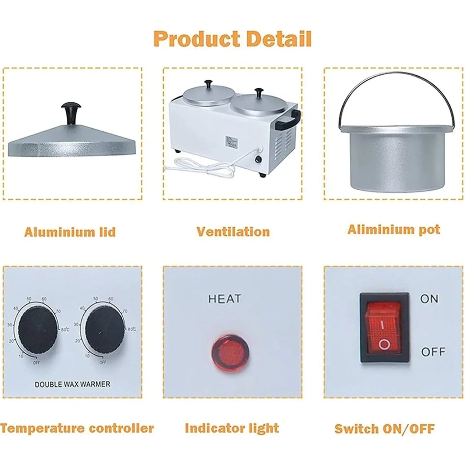 Double Pot Wax Heater Warmer Machine Cosmia.pk