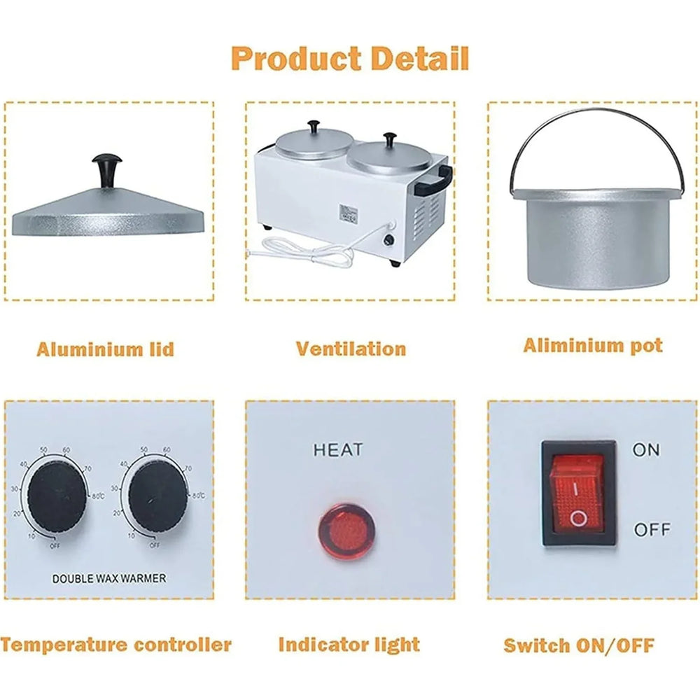 Double Pot Wax Heater Warmer Machine Cosmia.pk