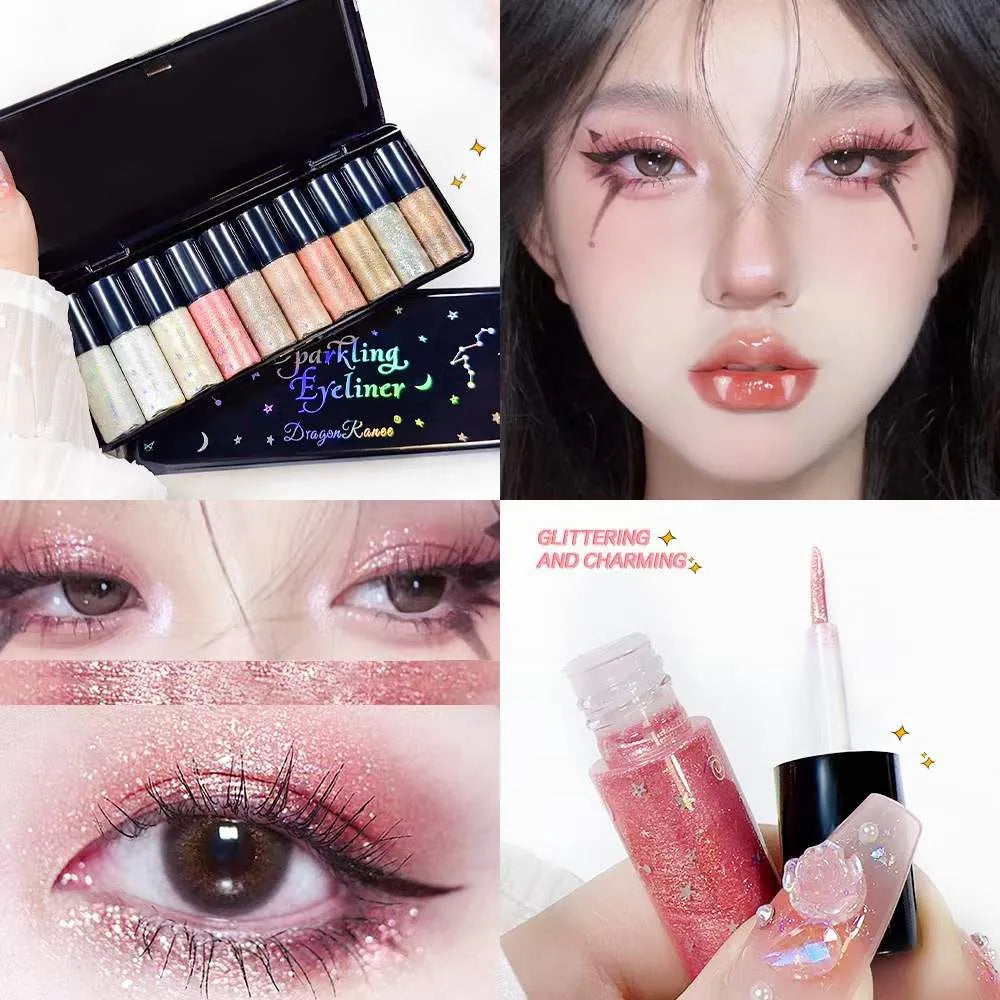 10 Pcs Dragon ranee liquid Gilter Eyeliner Dragon Ranee