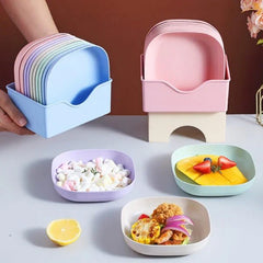 10 Pcs Plates Set With Holder Cosmia.pk