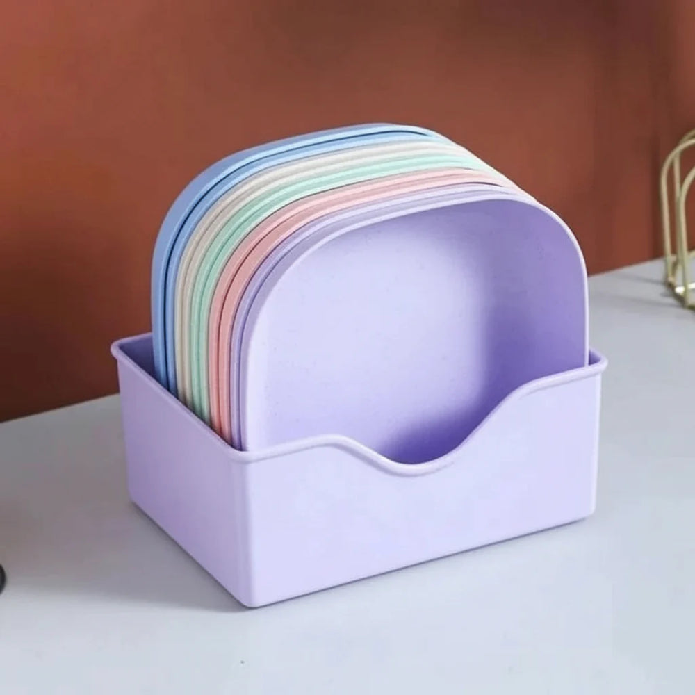 10 Pcs Plates Set With Holder Cosmia.pk