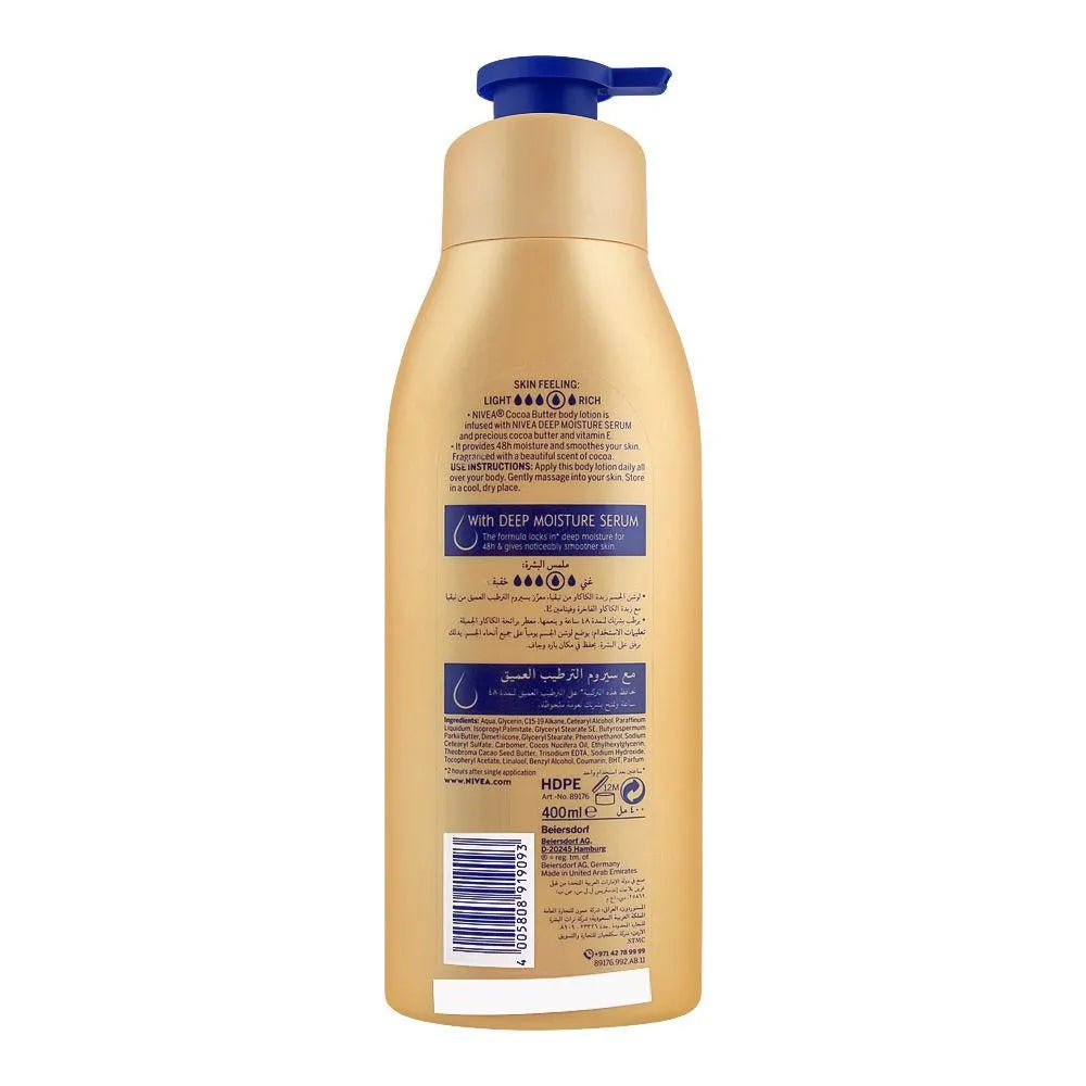 NIVEA Cocoa Butter Dry Skin Body Lotion with Deep Moisture Serum Nivea