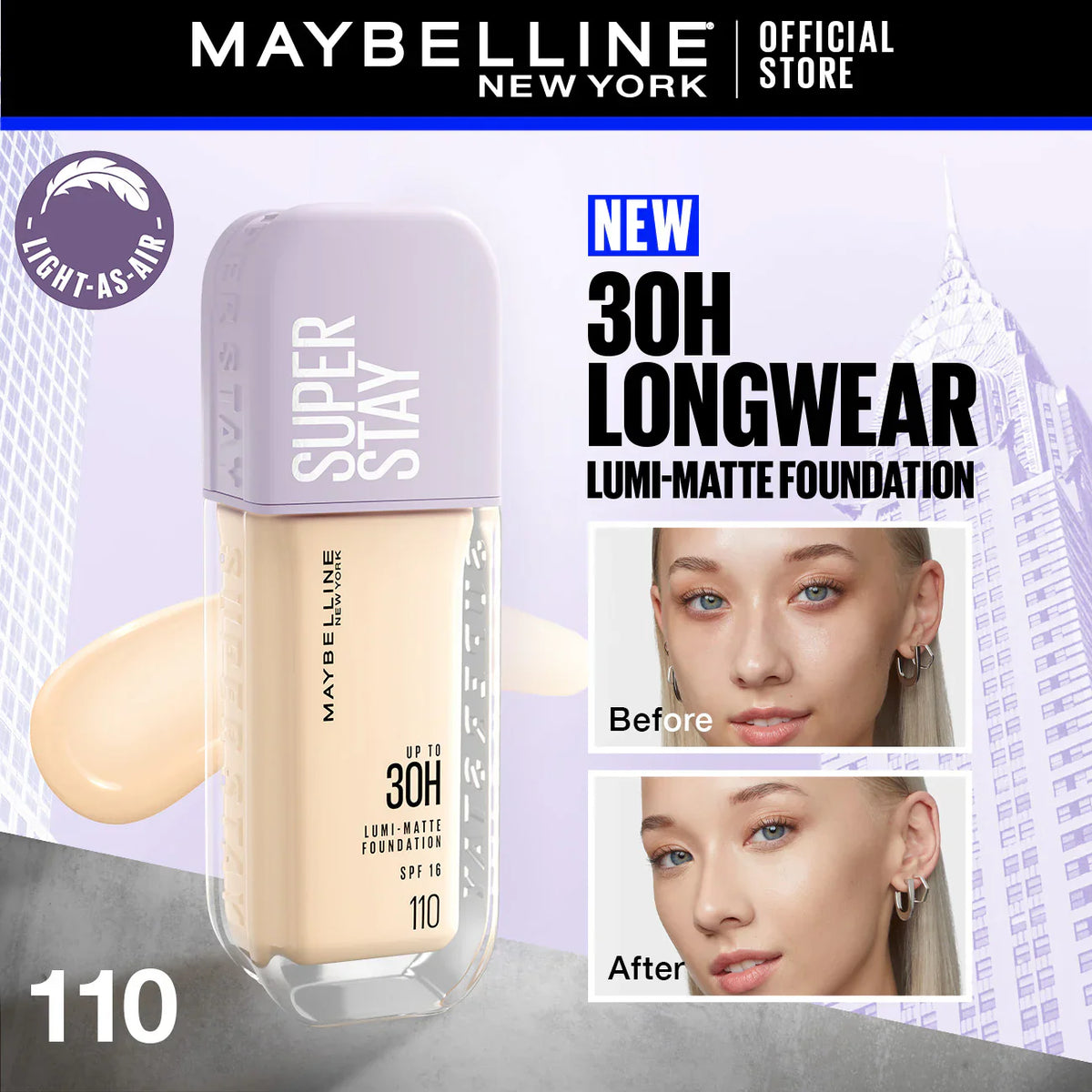 Original Maybelline - Super Stay Up to 30hr Lumi Matte Foundation Maybelline