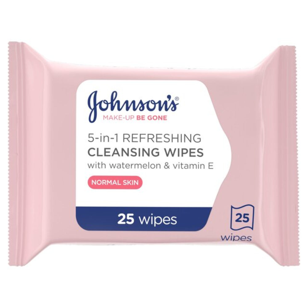 Johnson’s Make-up Be Gone 5-in-1 Refreshing Cleansing Wipes - 25-Pack Johnson's